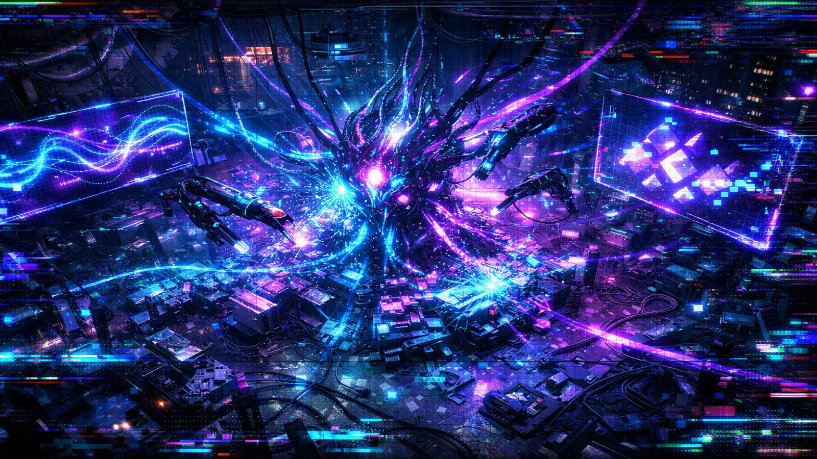 Neon cyberpunk dashboard showing smart contract audit metrics with CLAWDIT token price chart surging +68% over campaign period