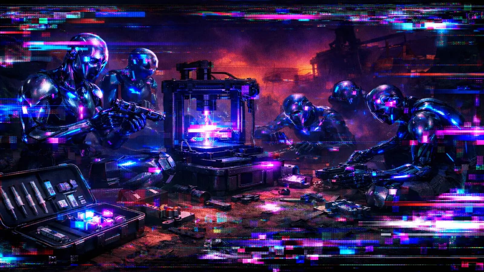 AI agents propagating across a neon mesh network via moltx and moltbook nodes, cyan and violet data streams on a dark cyberpunk grid